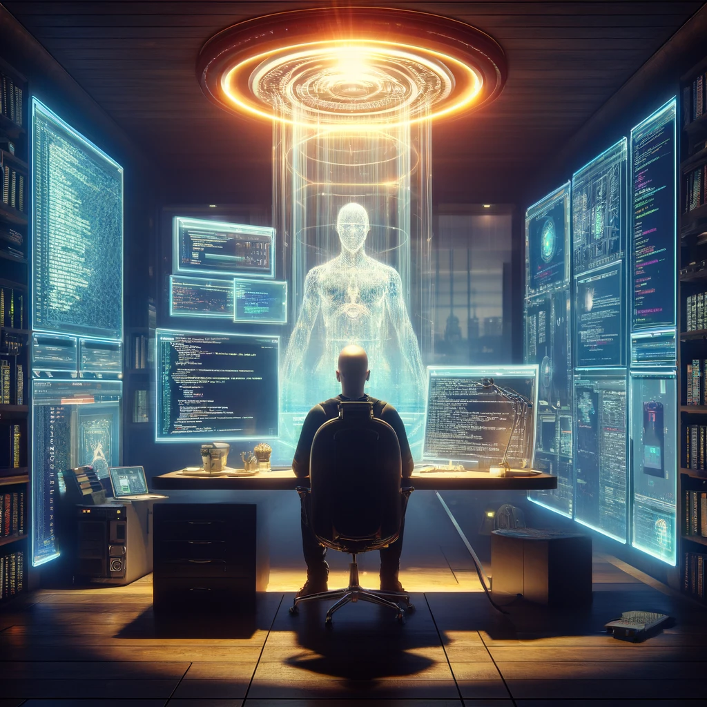 DALLE-2024-04-11-181132-Imagine-a-scene-where-an-individual-is-in-a-private-cozy-home-office-surrounded-by-technology-that-is-clearly-advanced-yet-personal-The-room-is-fil - innovaTopia - innovaTopia - (イノベトピア)