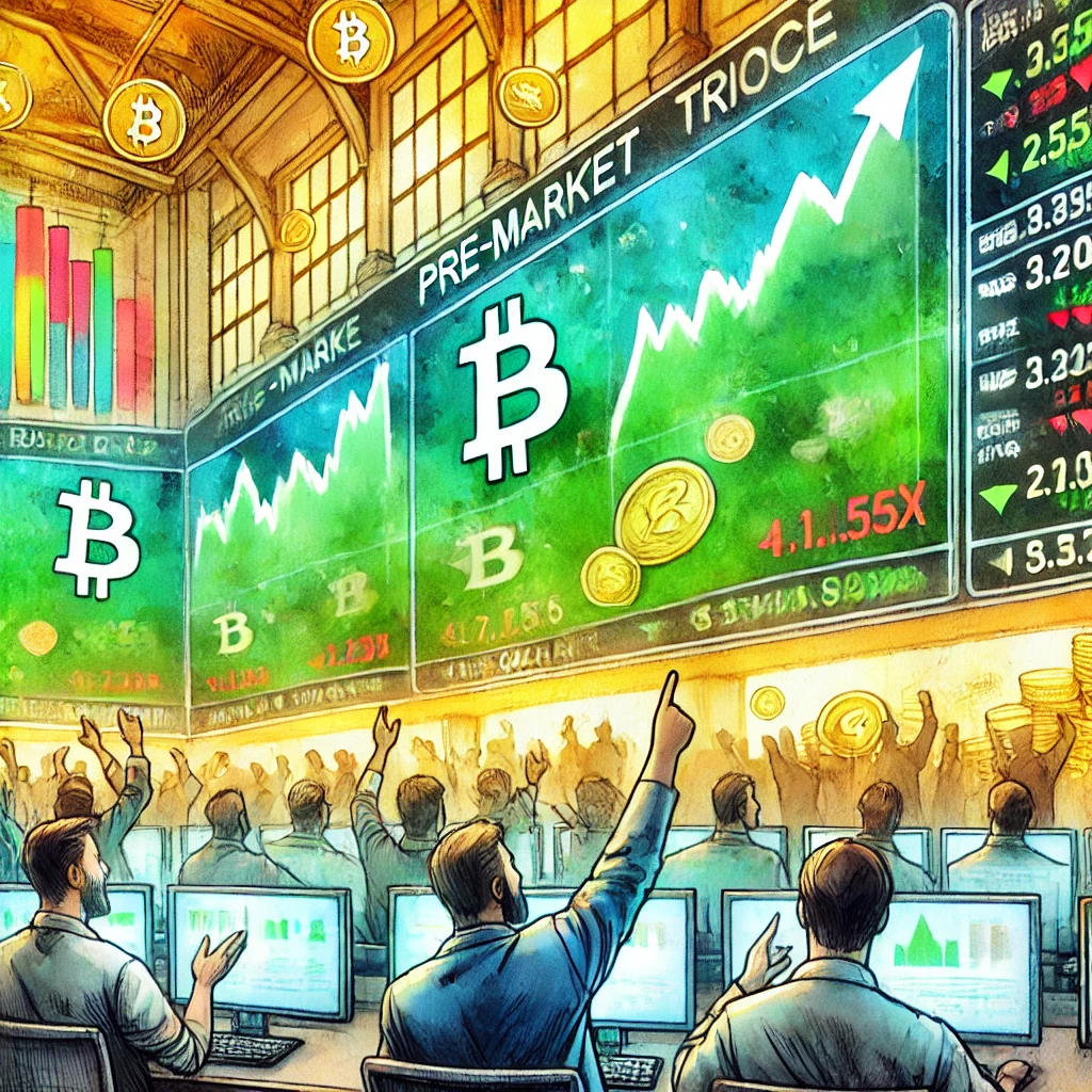 ビットコイン急騰に乗じ、米国上場の暗号通貨関連株がプレマーケットで大幅上昇！ - innovaTopia - （イノベトピア）