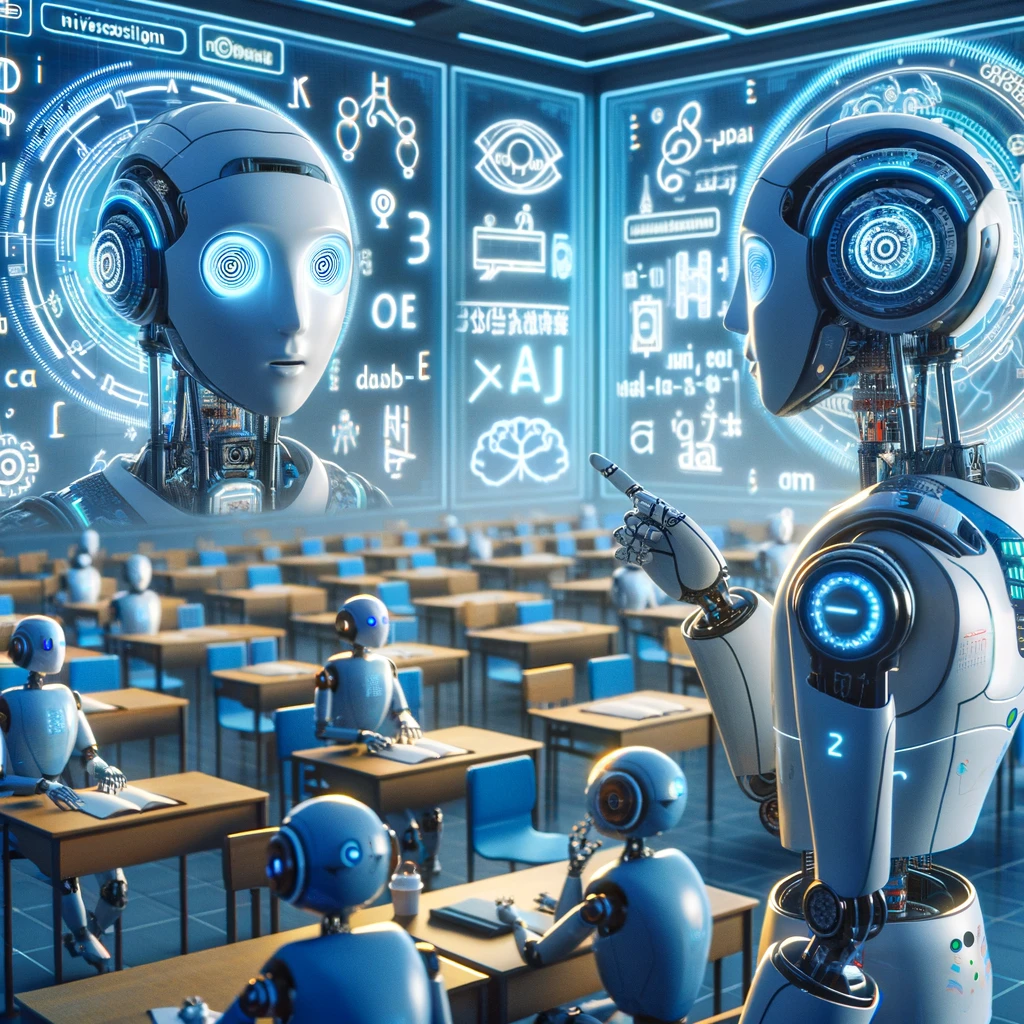 DALLE 2024-06-10 044738 - University of Geneva develops technology for AIs to learn and communicate in language The scene features AI robots communicating with each other usin - innovaTopia ジュネーブ大学、AI同士が言語で学習・伝達する技術を開発 - innovaTopia - (イノベトピア)