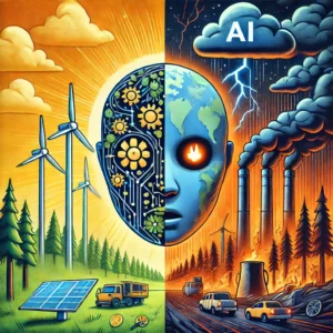 AIの二面性：気候変動対策の助けと障害