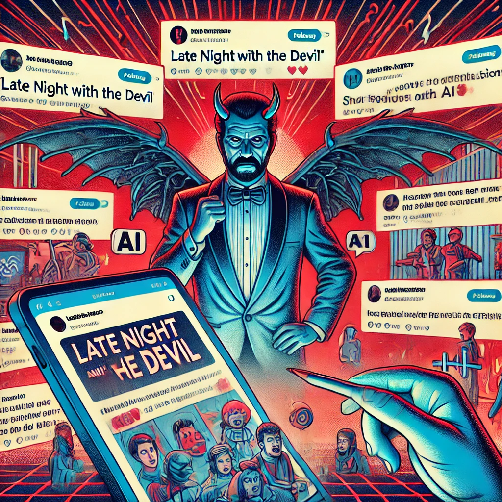 映画「Late Night With the Devil」AI画像使用で波紋、ソーシャルメディアで批判集中 - innovaTopia - （イノベトピア）