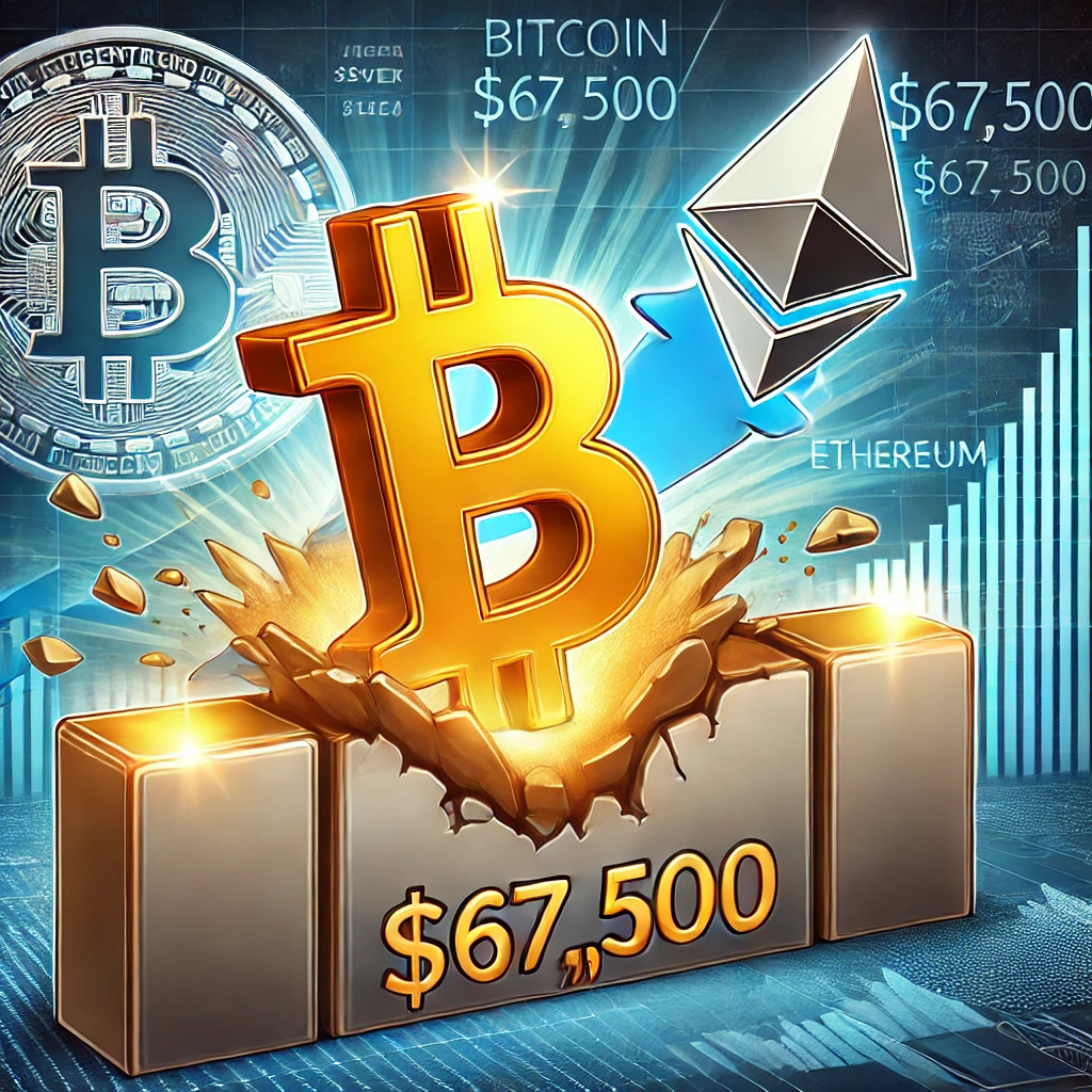 ビットコイン67,500ドル到達、銀市場に迫る：イーサリアムも高騰 - innovaTopia - （イノベトピア）