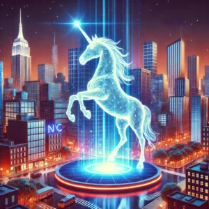 イギリス、ユニコーン企業を称えNYに斬新3Dホログラム設置！