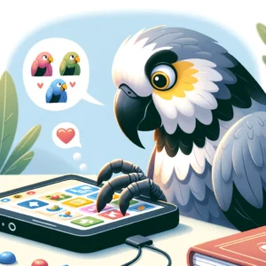 オウム専用モバイルゲームがペットの知的好奇心を刺激