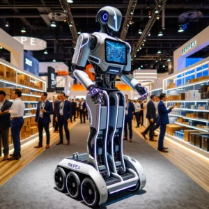 車輪付きヒューマノイドロボット、Modexで注目集める：Reflex Roboticsが披露