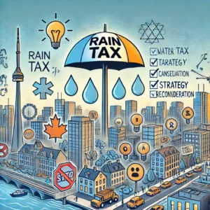 トロント市、雨税導入計画に公衆反発で中止 – 水管理戦略再考へ