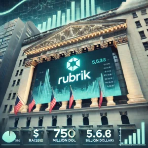RubrikがNYSEデビューで7億5200万ドル調達、評価額56億ドルに達成