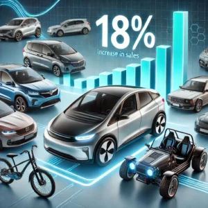 電気自動車販売、前年比18%増 – 特にハイブリッド車が市場を席巻