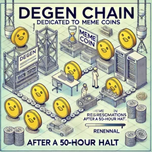 ミームコイン専用Degen Chain、50時間の停止後に復旋