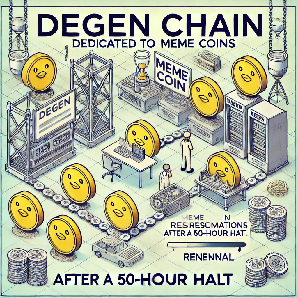 ミームコイン専用Degen Chain、50時間の停止後に復旋 - innovaTopia - （イノベトピア）