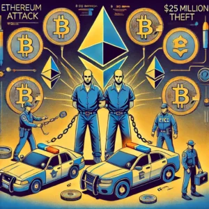 イーサリアム攻撃で兄弟逮捕、2500万ドル盗難事件が暗号通貨市場に警鐘