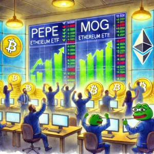 イーサリアムETF承認の波に乗りPEPEとMOGが記録的高騰