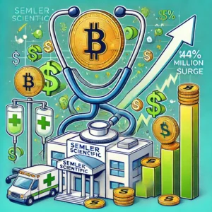 医療機器メーカーSemler Scientific、ビットコインに4000万ドル投資し株価25%急騰
