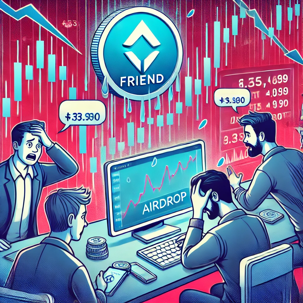 Friend.TechのFRIENDトークン、エアドロップ後に価格急落 - innovaTopia - （イノベトピア）