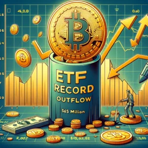 ビットコインETF、19日間の資金流入記録を破る：6500万ドル流出