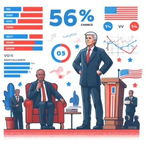 トランプ元大統領、2024年選挙でバイデン大統領に勝利か？予測市場が示す56%の確率