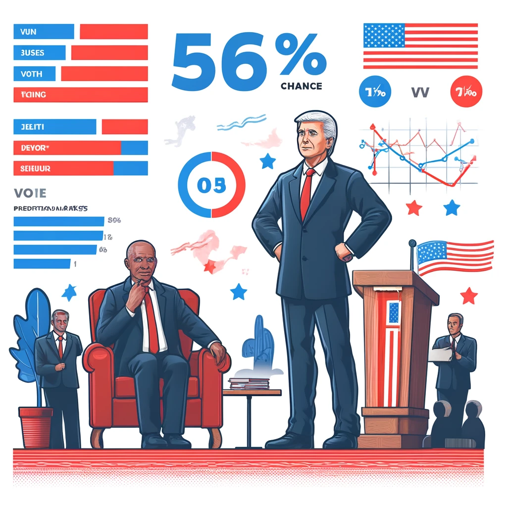 トランプ元大統領、2024年選挙でバイデン大統領に勝利か？予測市場が示す56%の確率 - innovaTopia - （イノベトピア）
