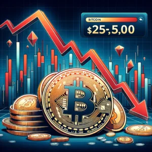 ビットコイン急落、市場緊張で250百万ドル清算発生