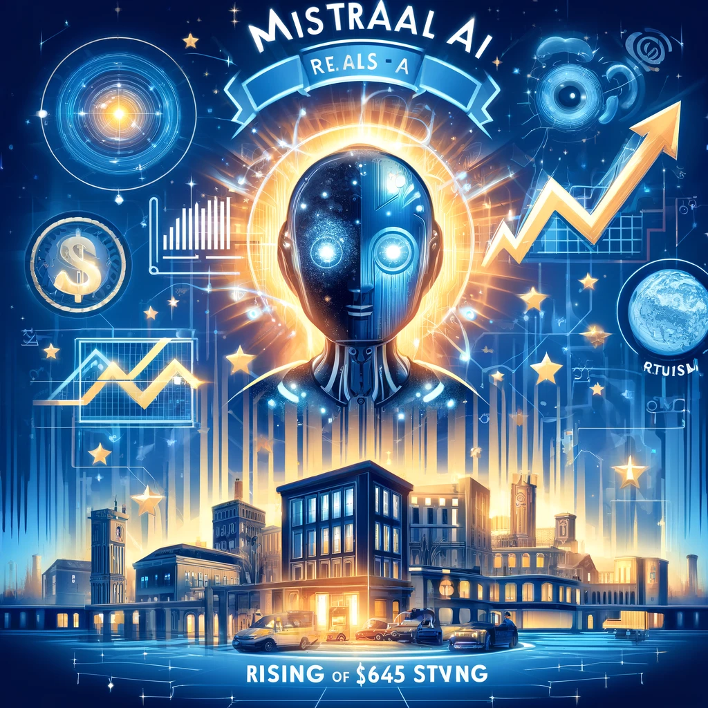 DALLE 2024-06-12 215458 - An illustration showing Mistral AI raising 5 million emerging as a rising star in the European AI scene The image includes elements of AI technol - innovaTopia Mistral AIが645ミリオンドル調達、ヨーロッパAI界の新星に - innovaTopia - (イノベトピア)