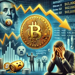 ビットコイン、65,000ドル割れ！経済不安と流動性低下が影響