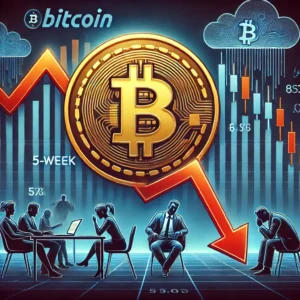 ビットコイン、5週間で最低値に転落 – 市場センチメントは極端なネガティブへ