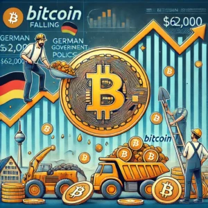 ビットコイン62,000ドルへ急落、マイナー売却とドイツ政府動向が影響