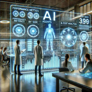 laboratory-with-researchers-examining-holographic-displays-of-AI-agents-showing-performance-metrics-and-co - innovaTopia - （イノベトピア）
