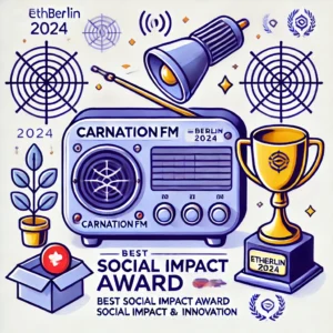 CarnationFMがEthBerlin 2024で最優秀社会貢献賞を受賞、革新的な分散型ラジオが注目を集める - innovaTopia - （イノベトピア）