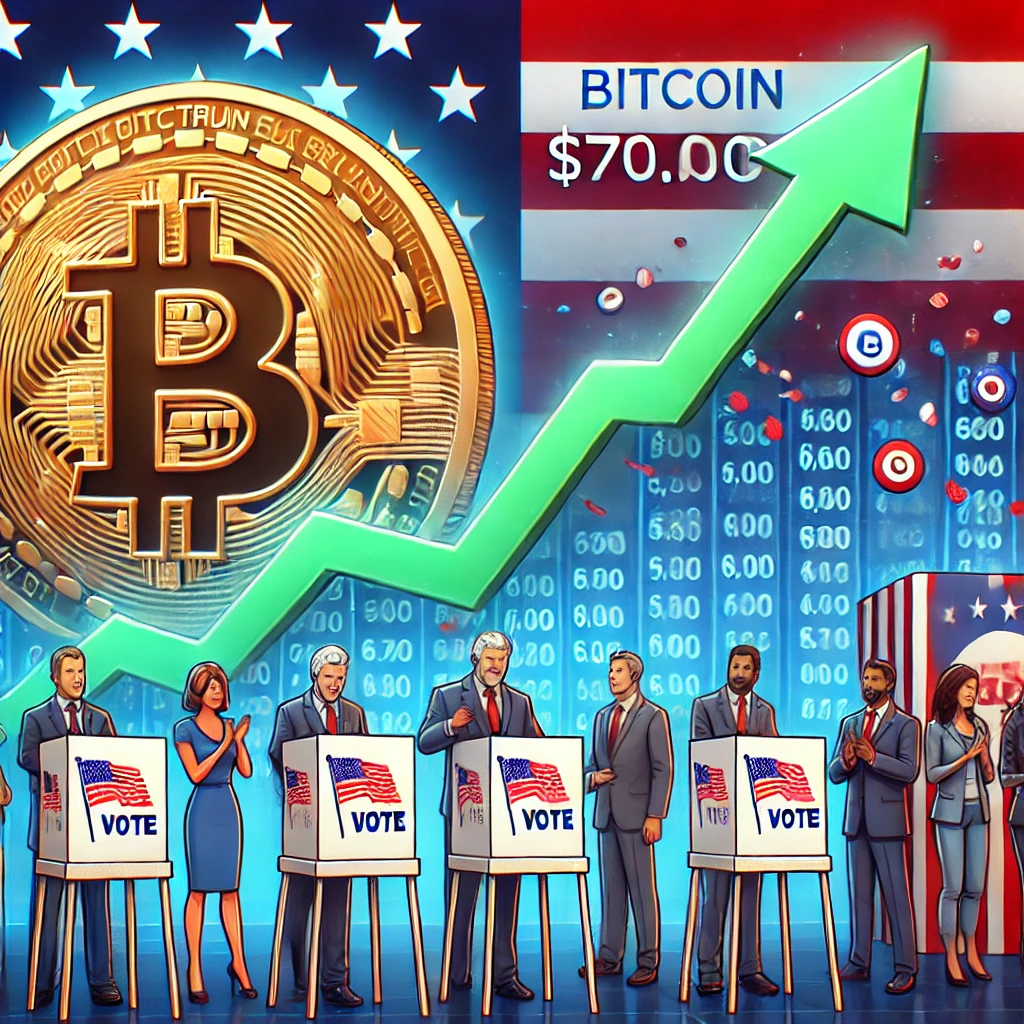 ビットコイン70,000ドルへ、トランプ勝利の可能性が後押し - innovaTopia - （イノベトピア）