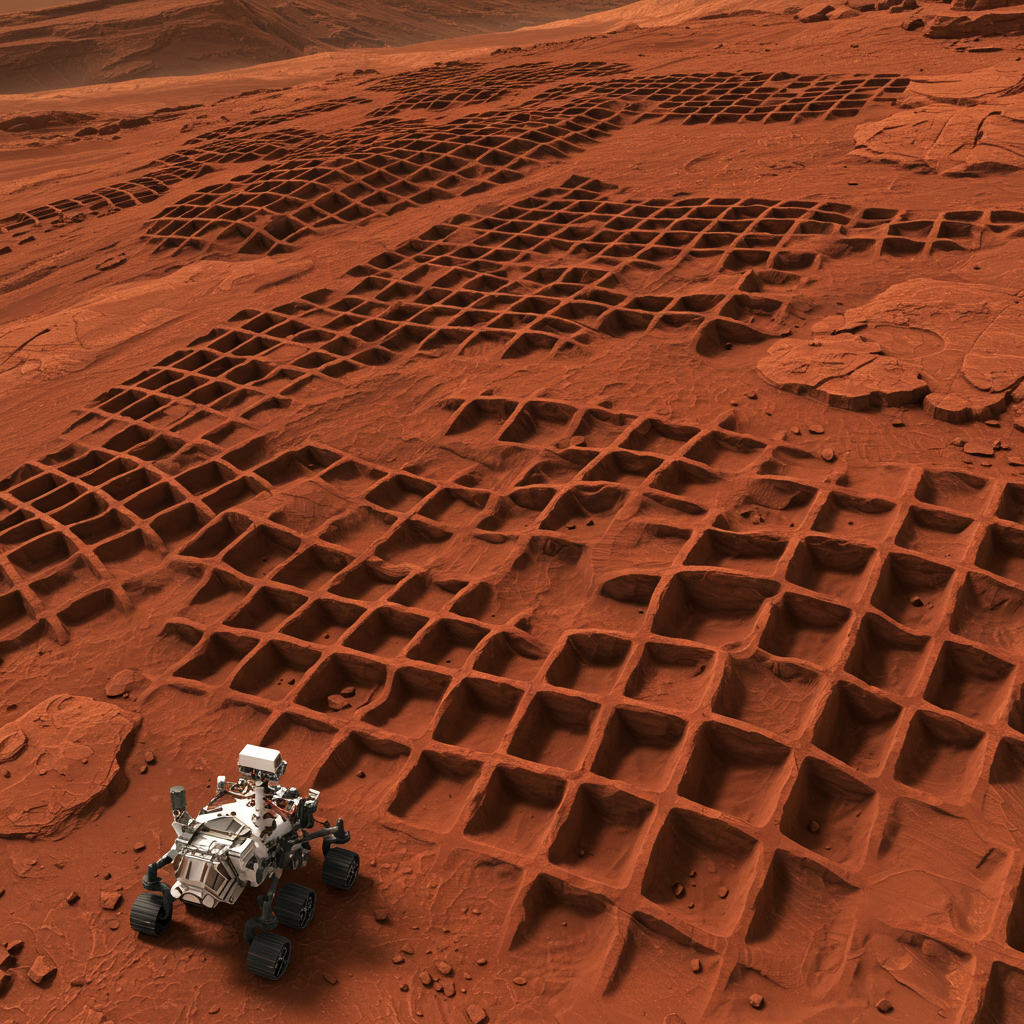 NASA Curiosity、火星で謎の網状石構造を発見 - 古代地下水の痕跡か、ボックスワーク構造の可能性 - innovaTopia - （イノベトピア）