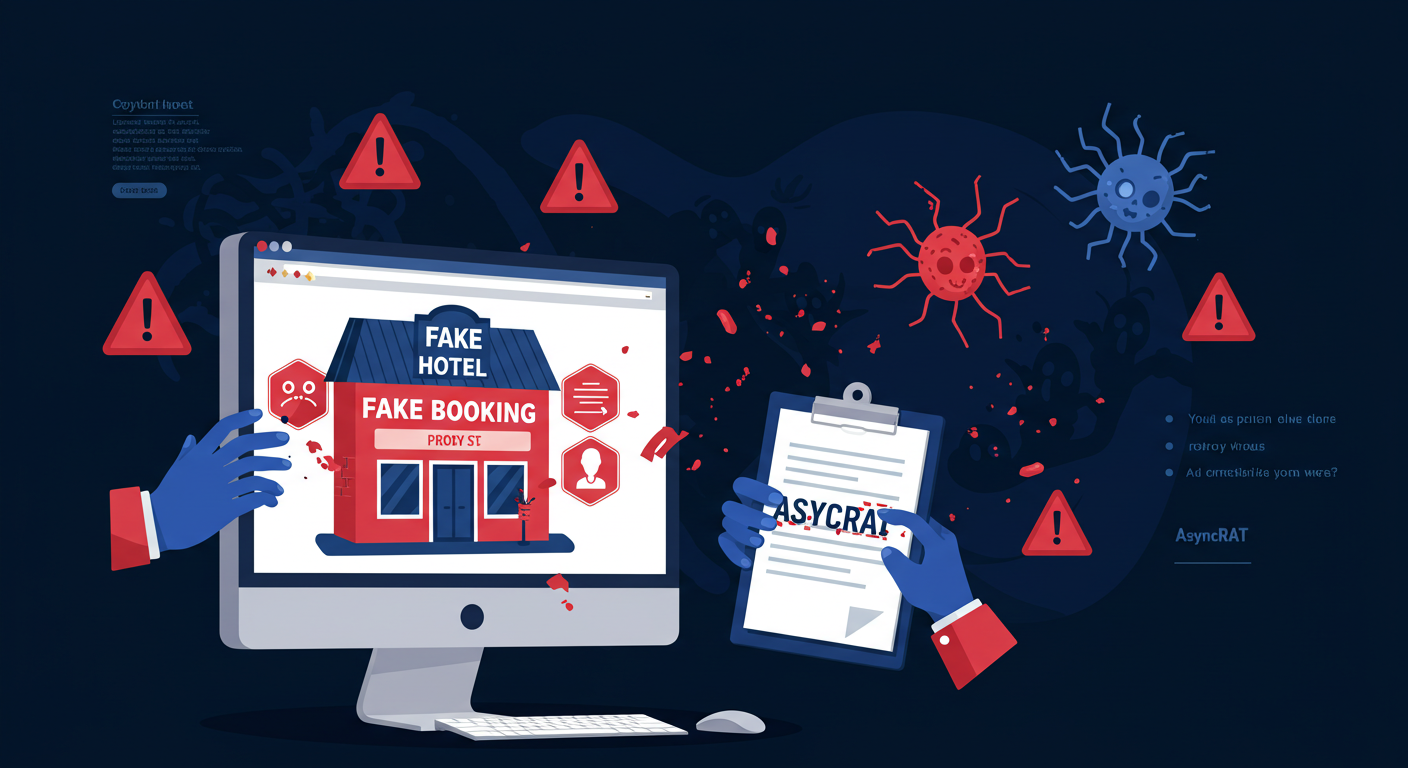 Booking.com偽装サイトからAsyncRAT感染拡大、偽CAPTCHAでクリップボードハイジャック攻撃が進化 - innovaTopia - （イノベトピア）