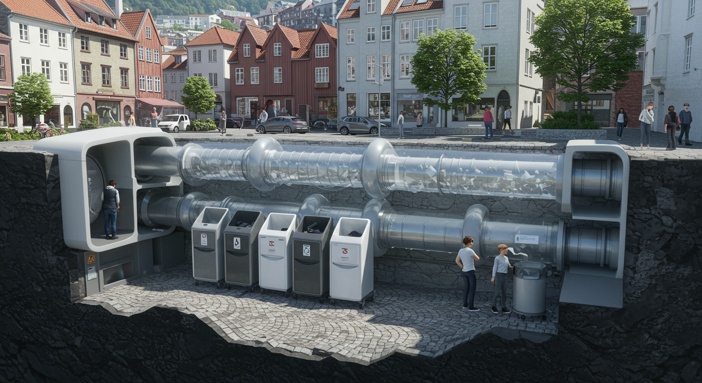 ディーゼル排出90%削減を実現｜ベルゲン市が導入した地下真空ゴミ収集システム - innovaTopia - （イノベトピア）