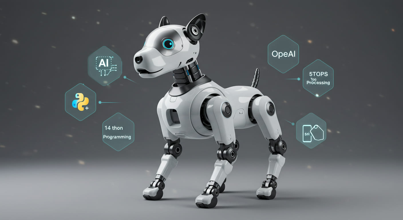 中国Hengbotスマホ価格帯の訓練可能AIロボット犬Sirius発表 - OpenAI連携で5TOPS処理能力 1 - innovaTopia 中国Hengbot、スマホ価格帯の訓練可能AIロボット犬「Sirius」発表 - OpenAI連携で5TOPS処理能力 - innovaTopia - (イノベトピア)