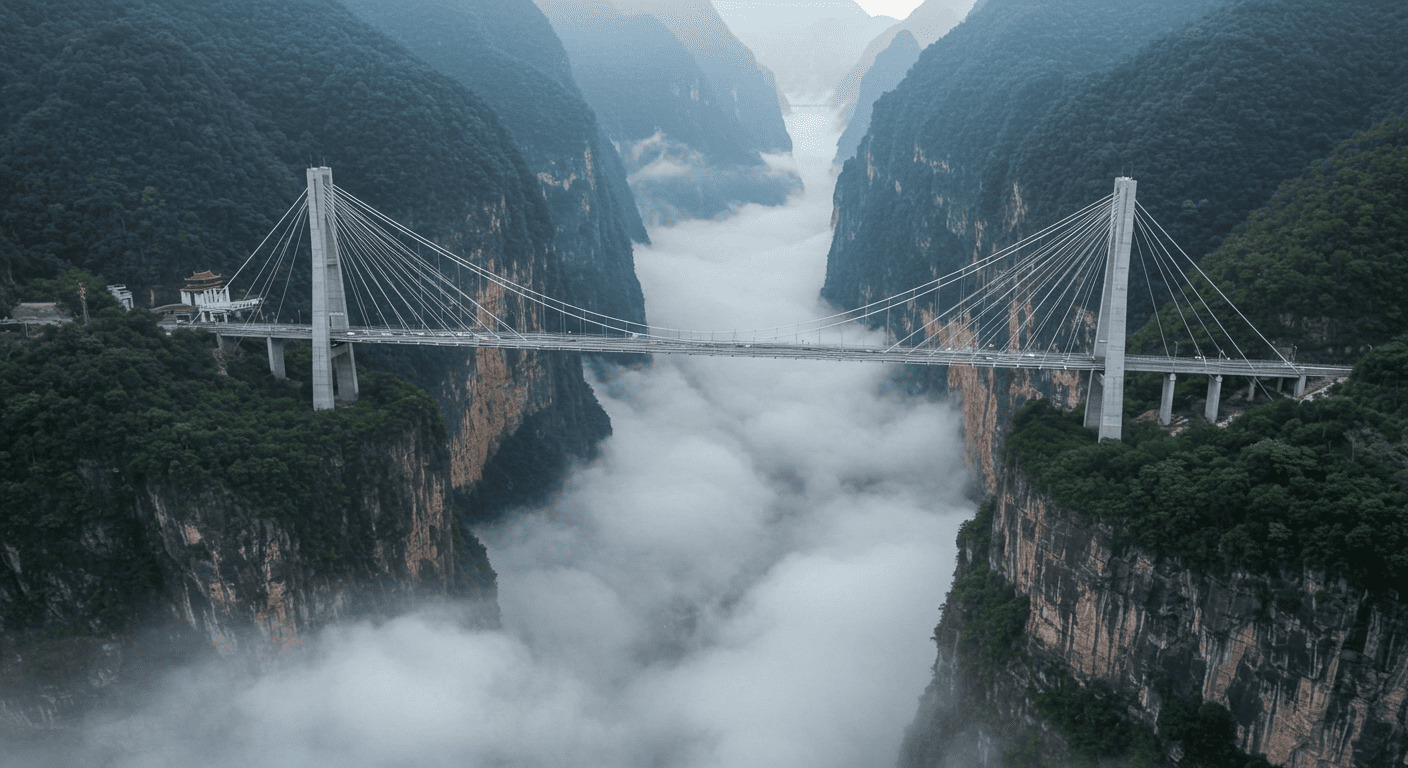 世界最高の橋「花江大峡谷橋」が2025年開通｜エッフェル塔の2倍の高さ、山を切り裂いた中国の挑戦 - innovaTopia - （イノベトピア）