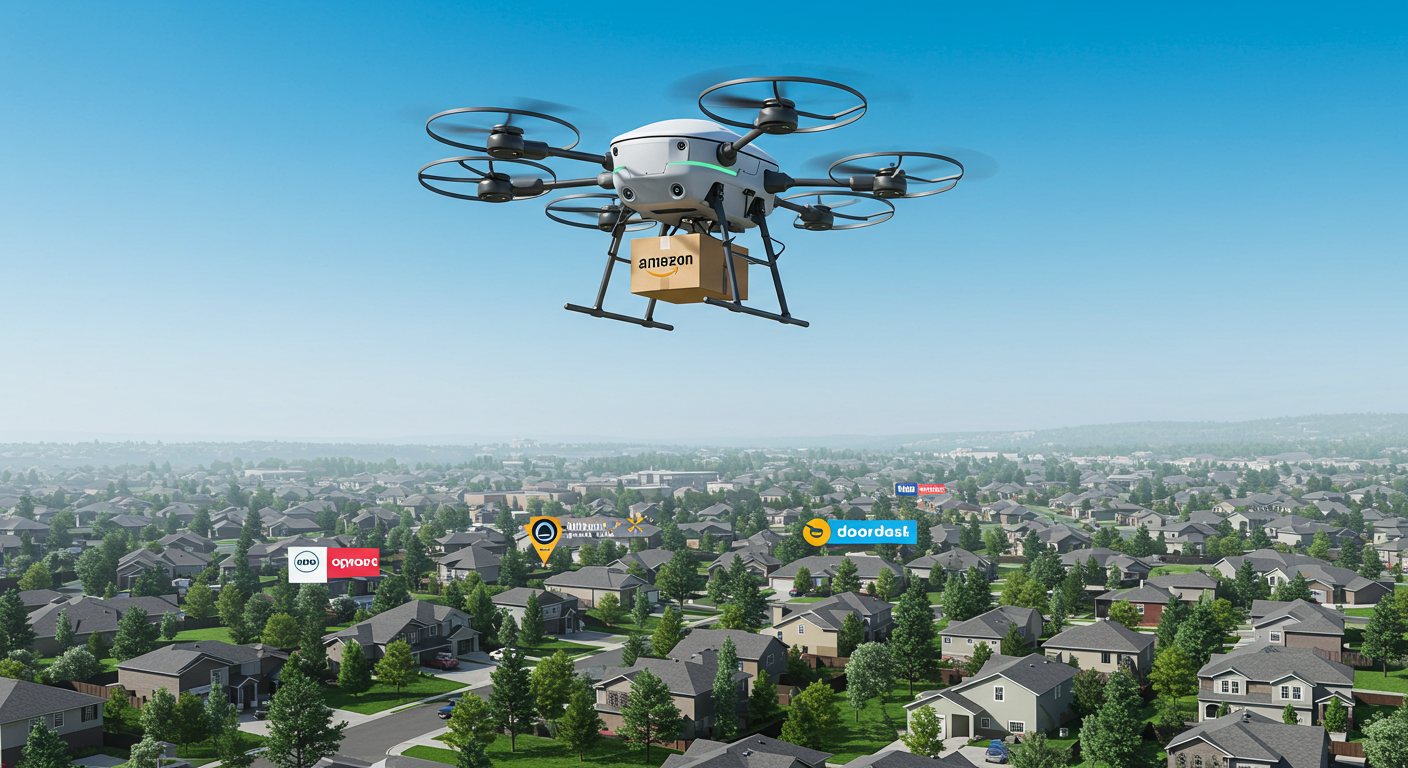 米国ドローン配送2025年大転換：FAA規制緩和でAmazon・Walmart・DoorDashが全米展開加速 - innovaTopia - （イノベトピア）