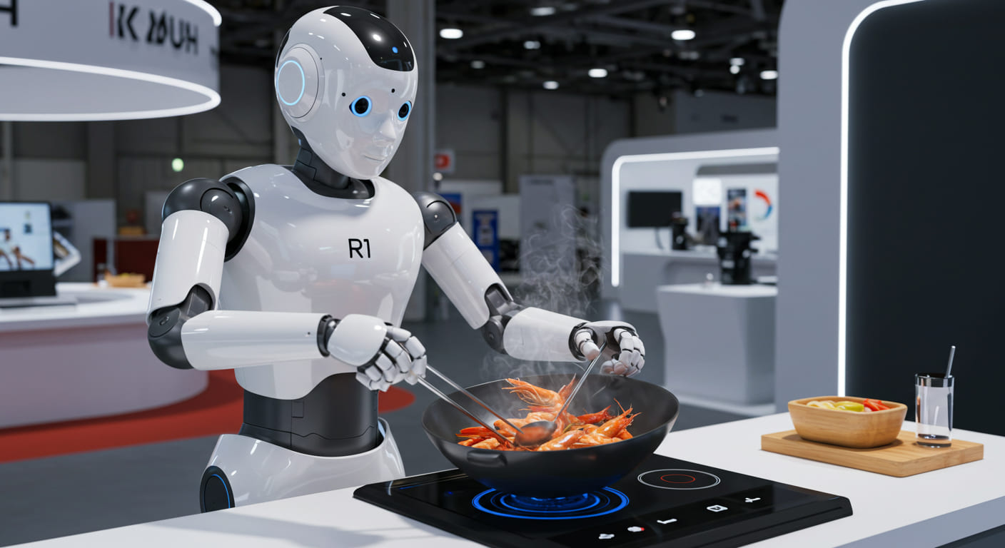  Ant Group「R1」発表｜Tesla Optimusに挑戦するヒューマノイドロボットが料理デモを披露、中国AI競争が加速