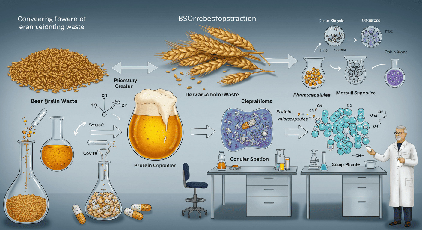 ノルウェー工科大学が開発、ビール醸造粕から医薬品カプセルを製造する革新技術