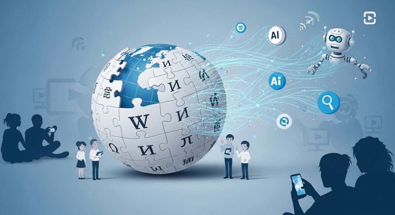 WikipediaがAI要約とSNS動画でトラフィック8%減少｜集合知の危機と持続可能性の課題