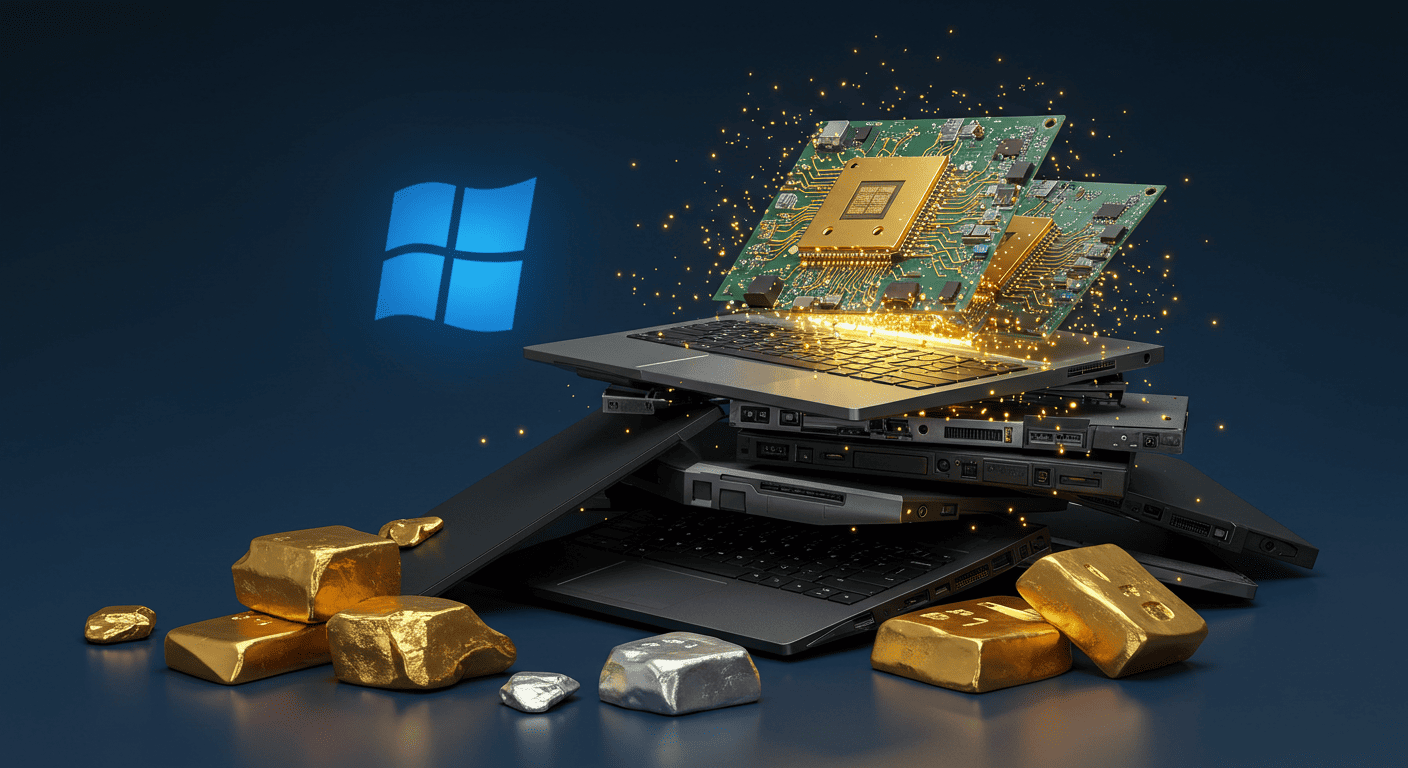  Windows 10サポート終了で18億ポンドの貴金属が眠る電子廃棄物へ―英国だけで1,440万台が旧式化