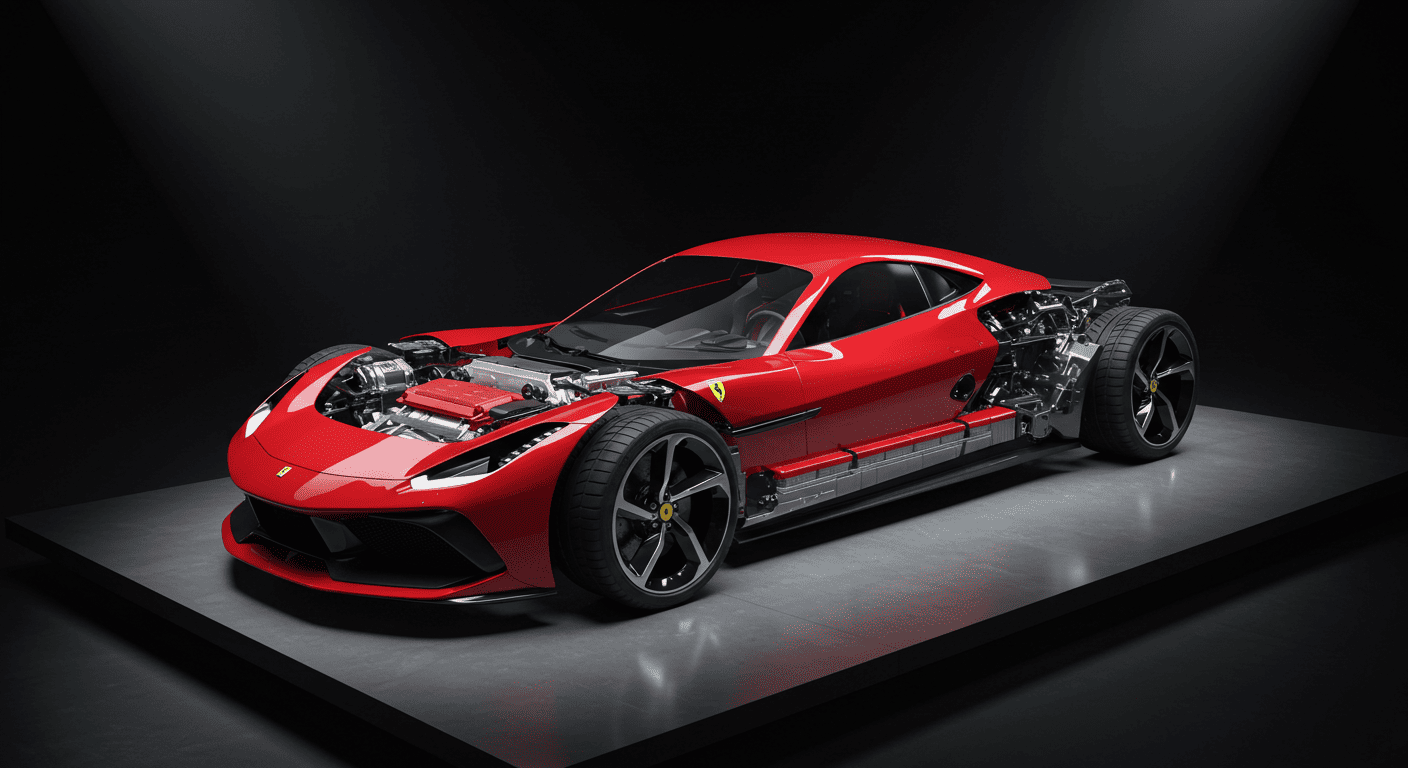 フェラーリ初のEV「エレットリカ」技術公開、独自サウンドと530km航続距離を実現