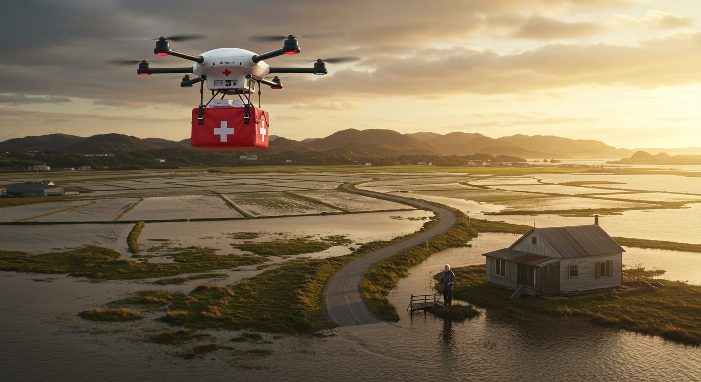 医療ドローンが農村部の命を守る──10分で配送完了、米国の洪水多発地域で352回の実証飛行に成功