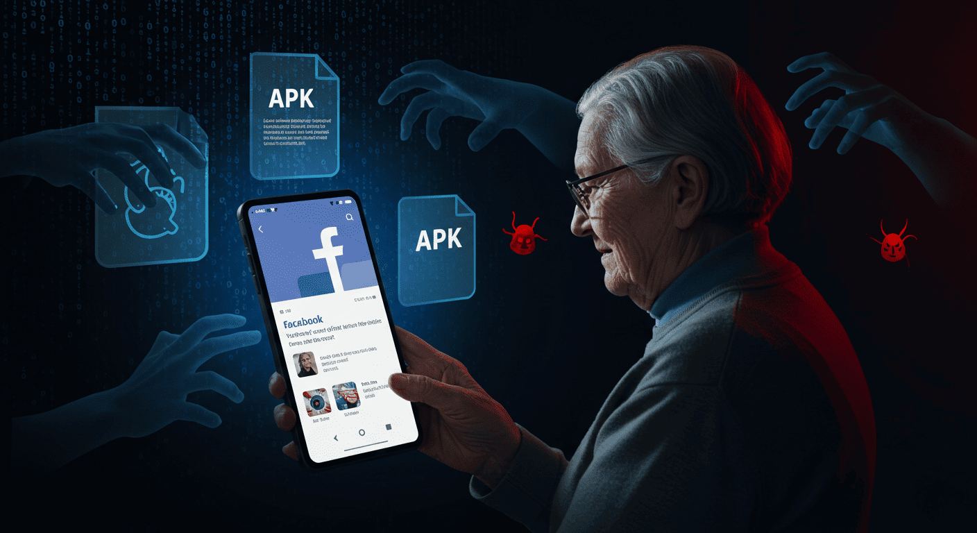 高齢者標的の新型マルウェアDatzbro、AIがFacebookイベントを偽装しAndroid端末を乗っ取り
