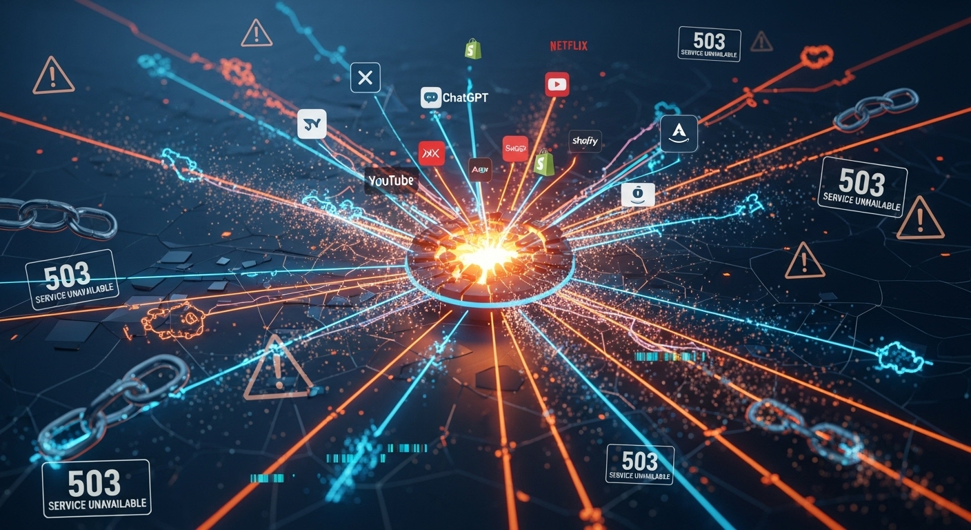 Cloudflare障害でX・ChatGPT・Shopifyなど主要サービスが数時間停止、Web全体の20%に影響