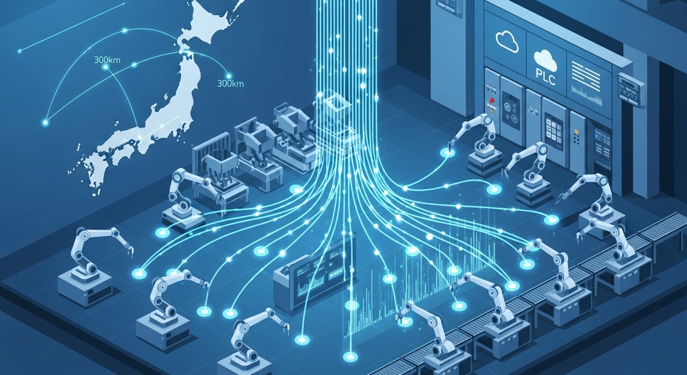 NTTのIOWN APNと東芝のクラウド型PLC、300km離れた生産設備の遠隔制御に成功