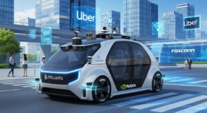 Stellantis・NVIDIA・Uber・Foxconnが協業、2028年にロボタクシー5,000台展開を目指す