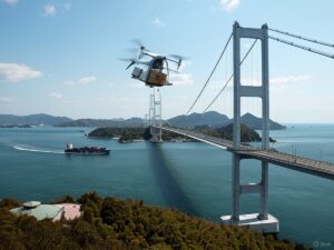 今治市、南海トラフ地震想定のドローン医療物資輸送実証――来島海峡4kmを10分で結ぶ災害対応システム