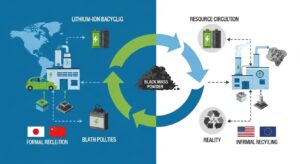 リチウムイオン電池リサイクル市場、2025年53万トン廃棄も回収体制に課題