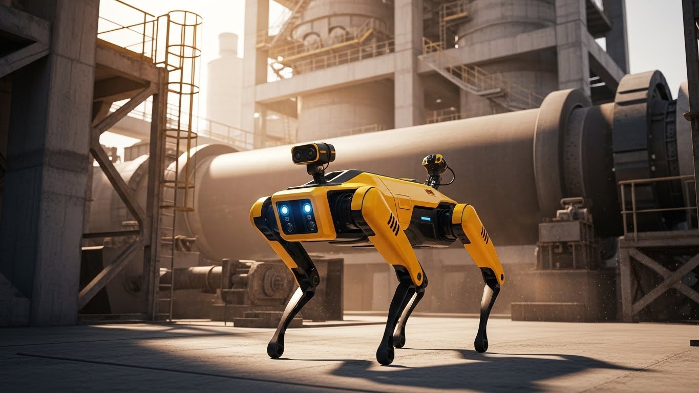 Boston Dynamics「Spot」がセメント工場を巡回、危険作業から人間を解放