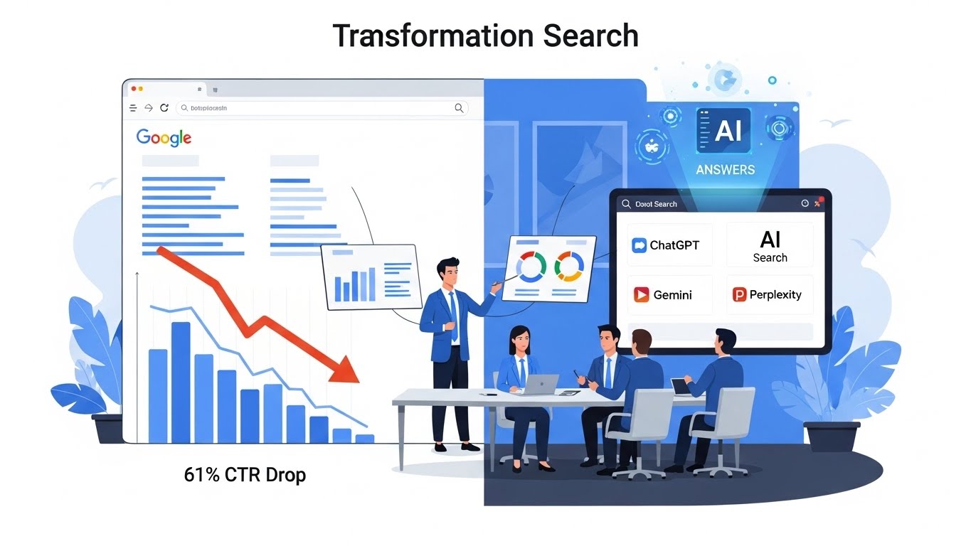 GoogleのAI検索が変える2025年のSEO――ChatGPT・Perplexityとの競合で失われるトラフィック