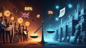 AI著作権めぐる英国協議で政府案に3%しか支持なし—11,500件の回答が示したクリエイター保護への民意